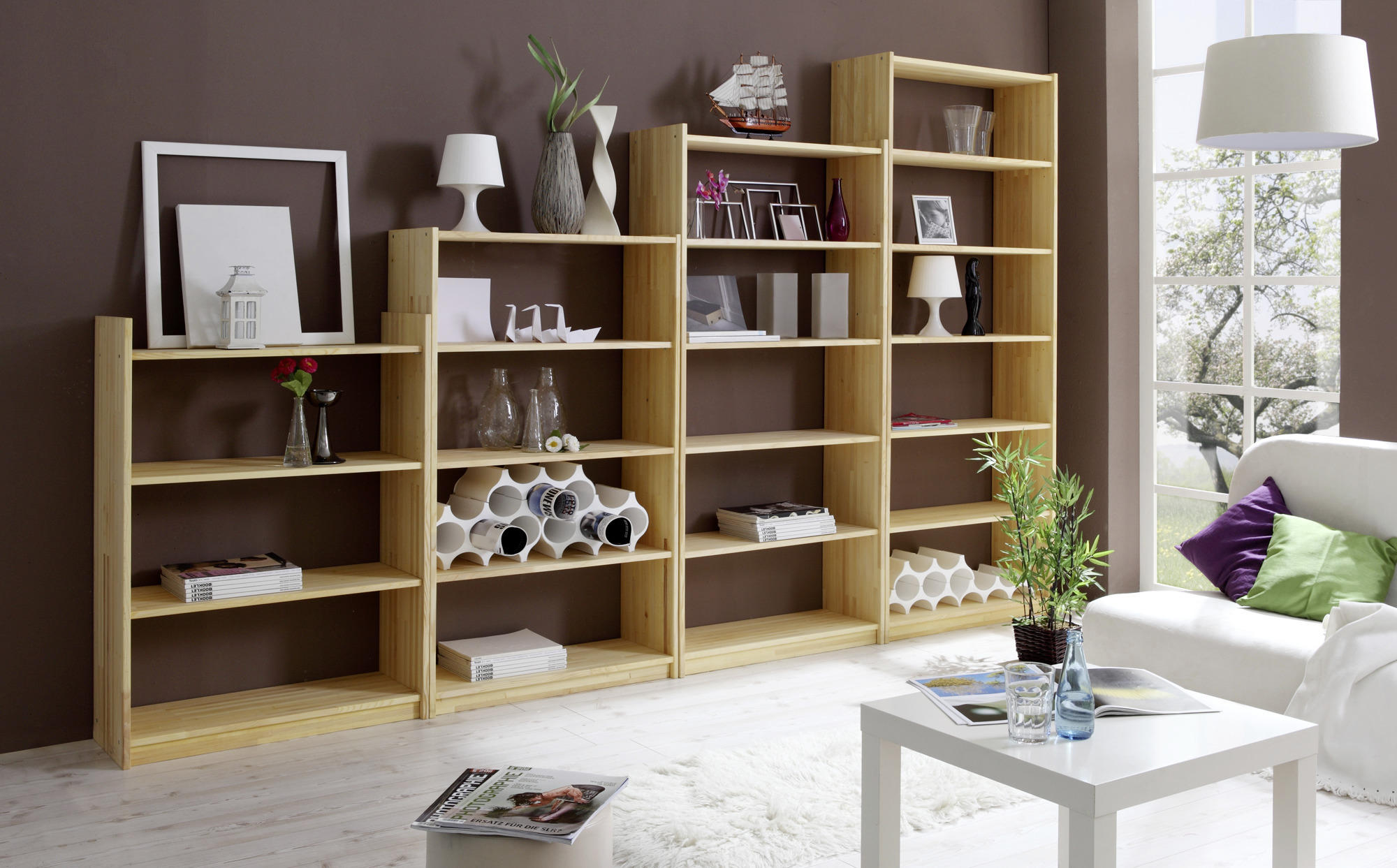 REGAL Kiefer massiv Kieferfarben  - Kieferfarben, Basics, Holz (80/213/31cm) - MID.YOU