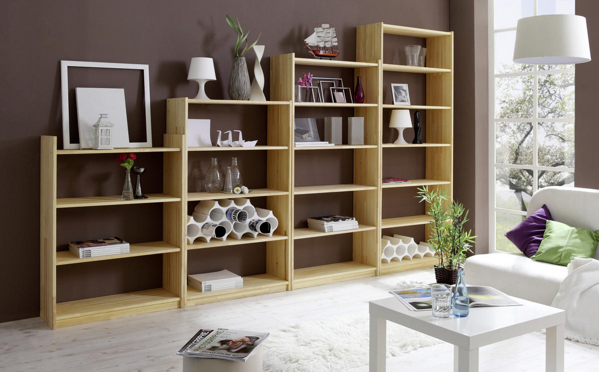 REGAL Kiefer massiv Kieferfarben  - Kieferfarben, Basics, Holz (80/213/31cm) - MID.YOU