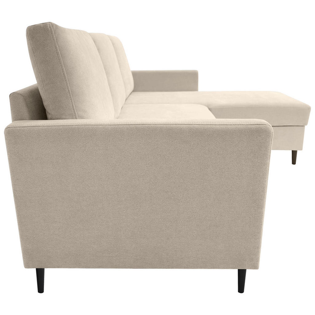 Thumbnail - Carryhome Ecksofa, Beige, Textil, Buche, 3-Sitzer, Füllung: Schaumstoffflocken, seitenverkehrt montierbar, L-Form, 221x1...