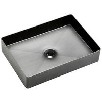 WASCHBECKEN 51/10/36 cm  - Edelstahlfarben, Design, Metall (51/10/36cm) - Sadena