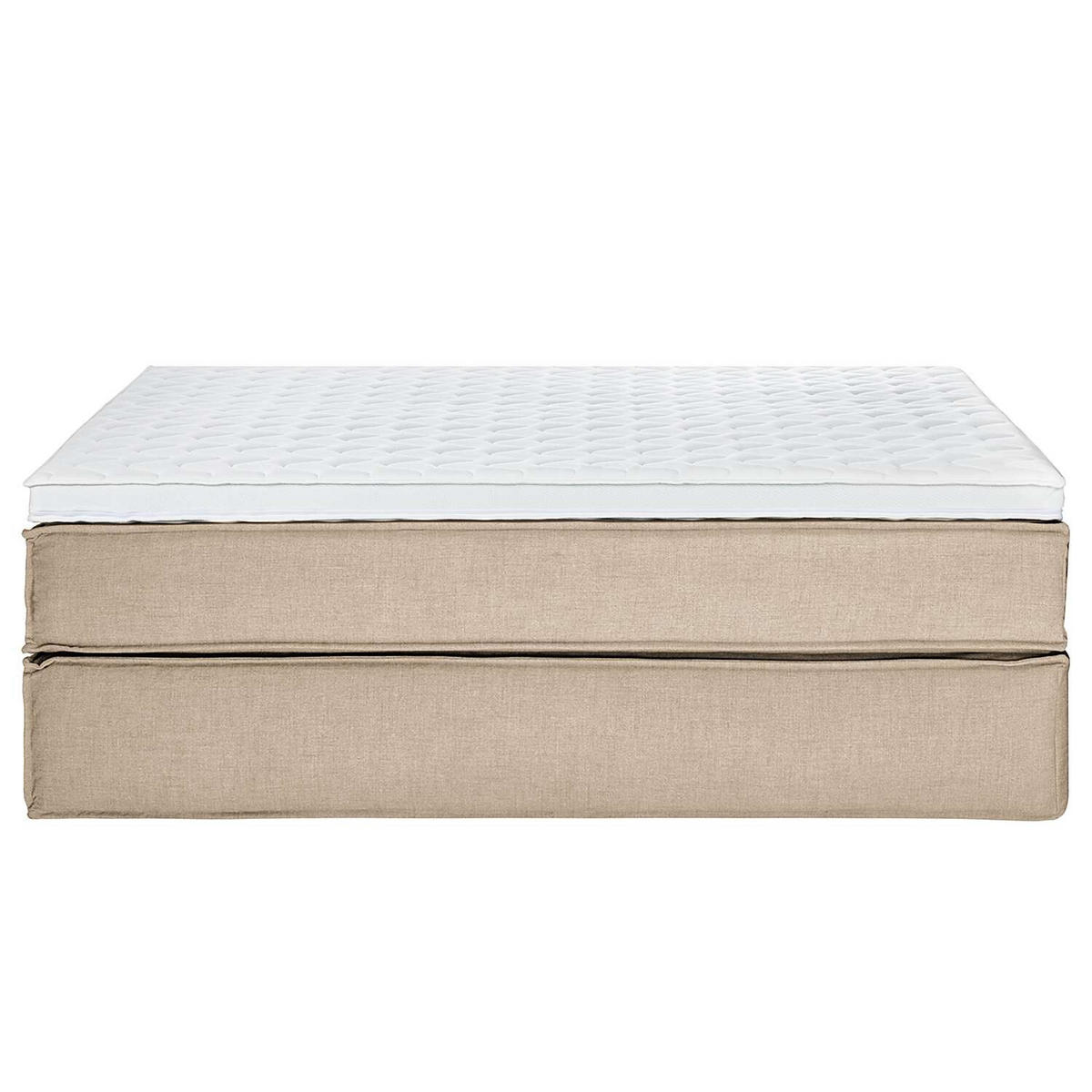 BOXSPRINGBETT 180/220 cm  in Beige  - Beige/Schwarz, Design, Textil (180/220cm) - home24