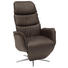 RELAXSESSEL in Leder Braun - Chromfarben/Braun, Design, Leder/Metall (80/118/88cm) - Welnova RELAXSESSEL in Leder Braun - Chromfarben/Braun, Design, Leder/Metall (80/118/88cm) - Welnova