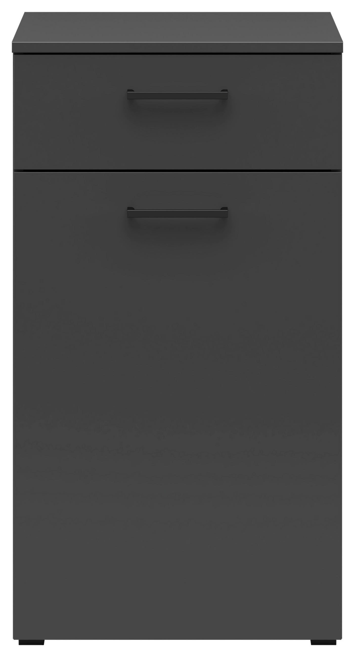 KOMODA, barvy grafitu, 45/83/40 cm - černá/barvy grafitu, Moderní, kompozitní dřevo/plast (45/83/40cm) - Carryhome