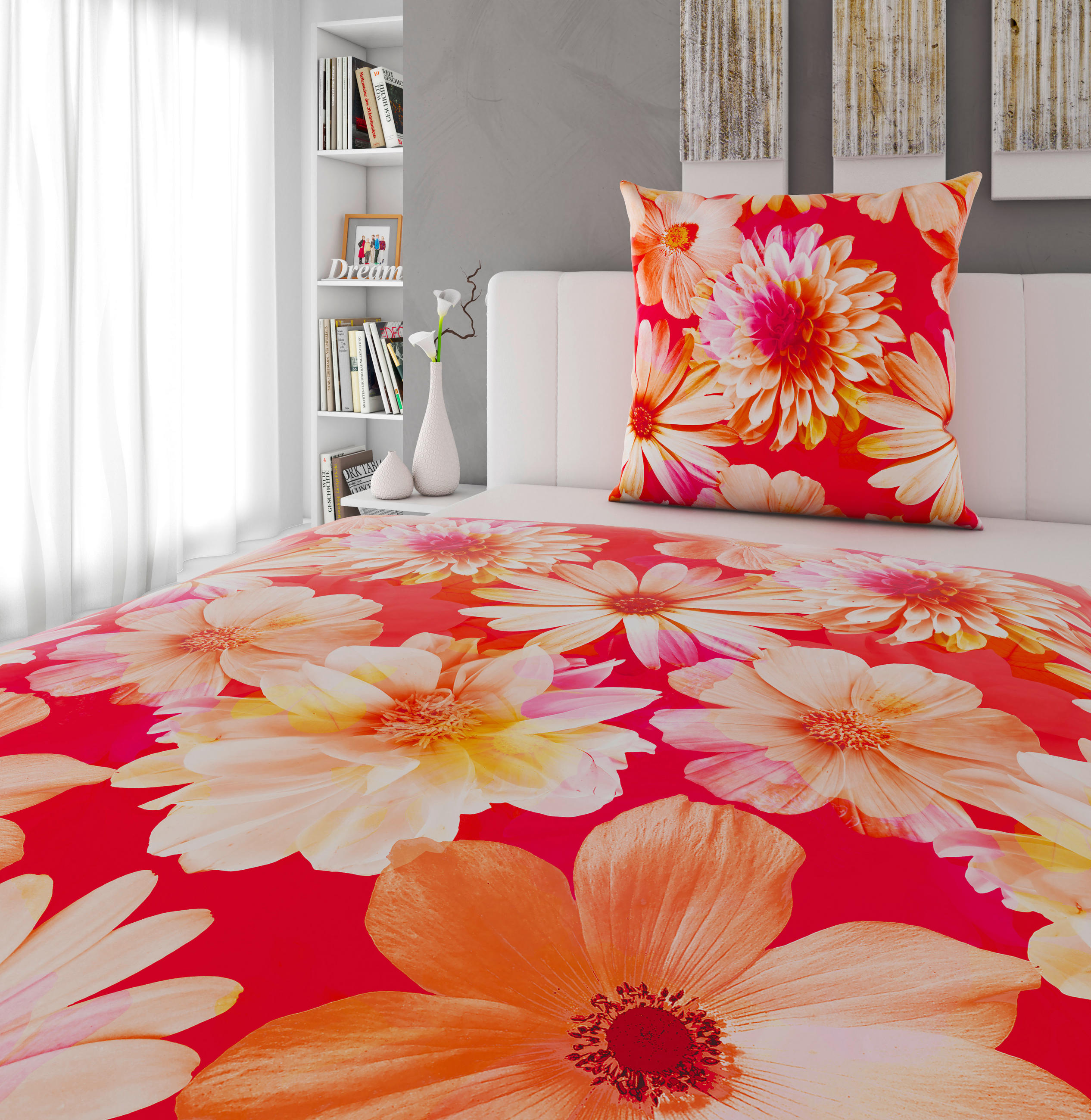 WENDEBETTWÄSCHE 135/200 cm  - Koralle, Textil (135/200cm) - Bio:Vio