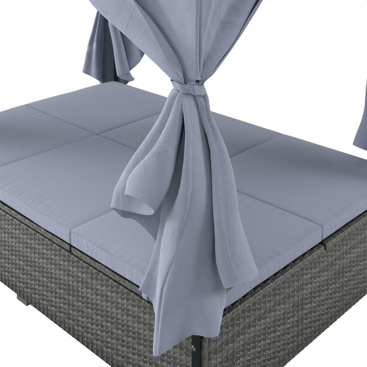 GARTENLIEGE 135/180/197 cm  - Grau, MODERN, Kunststoff/Textil (135/180/197cm) - Ambia Garden