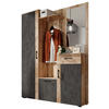GARDEROBE 5-teilig  in 145/184/29 cm  - Eichefarben/Anthrazit, Basics, Holzwerkstoff (145/184/29cm) - P & B