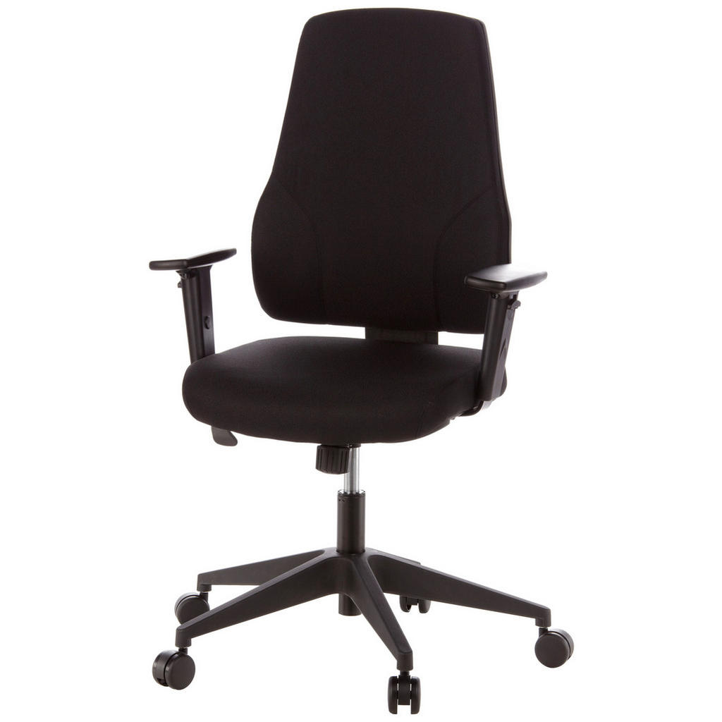 Thumbnail - Mid.you Drehstuhl, Schwarz, Kunststoff, Textil, Drehkreuz, 57x126x45 cm, Wippfunktion, Sitzfläche 360° drehbar, Arbeitsz...