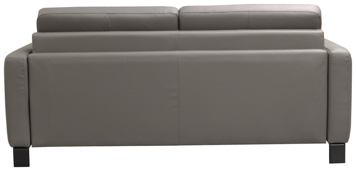 SCHLAFSOFA in Leder Schlammfarben  - Schlammfarben/Schwarz, Konventionell, Leder/Metall (190/87/100cm) - Celina Home