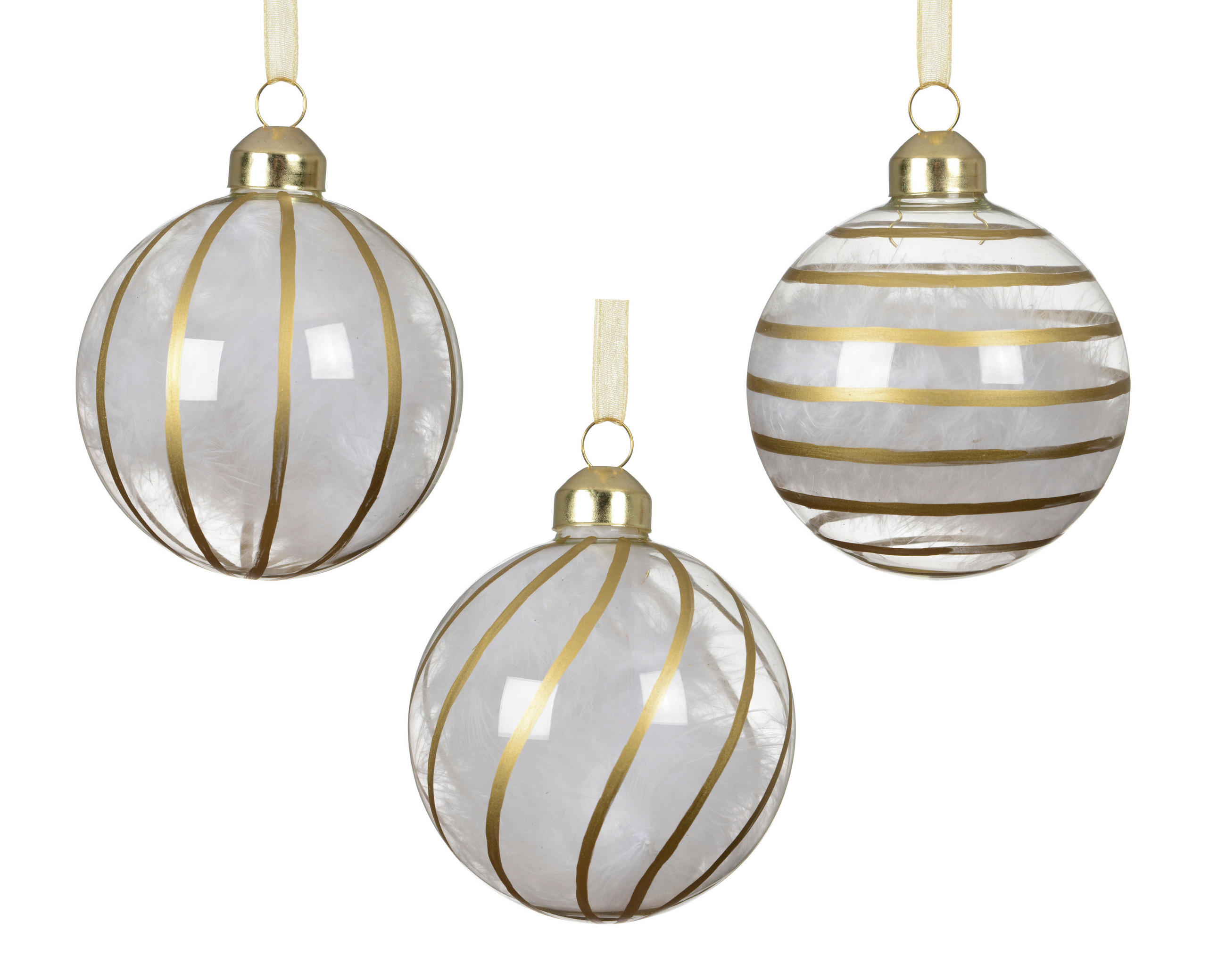 CHRISTBAUMKUGEL 8/8/8 cm  - Transparent/Goldfarben, LIFESTYLE, Glas (8/8/8cm)