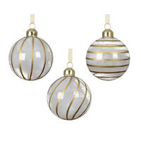 CHRISTBAUMKUGEL 8/8/8 cm  - Transparent/Goldfarben, LIFESTYLE, Glas (8/8/8cm)