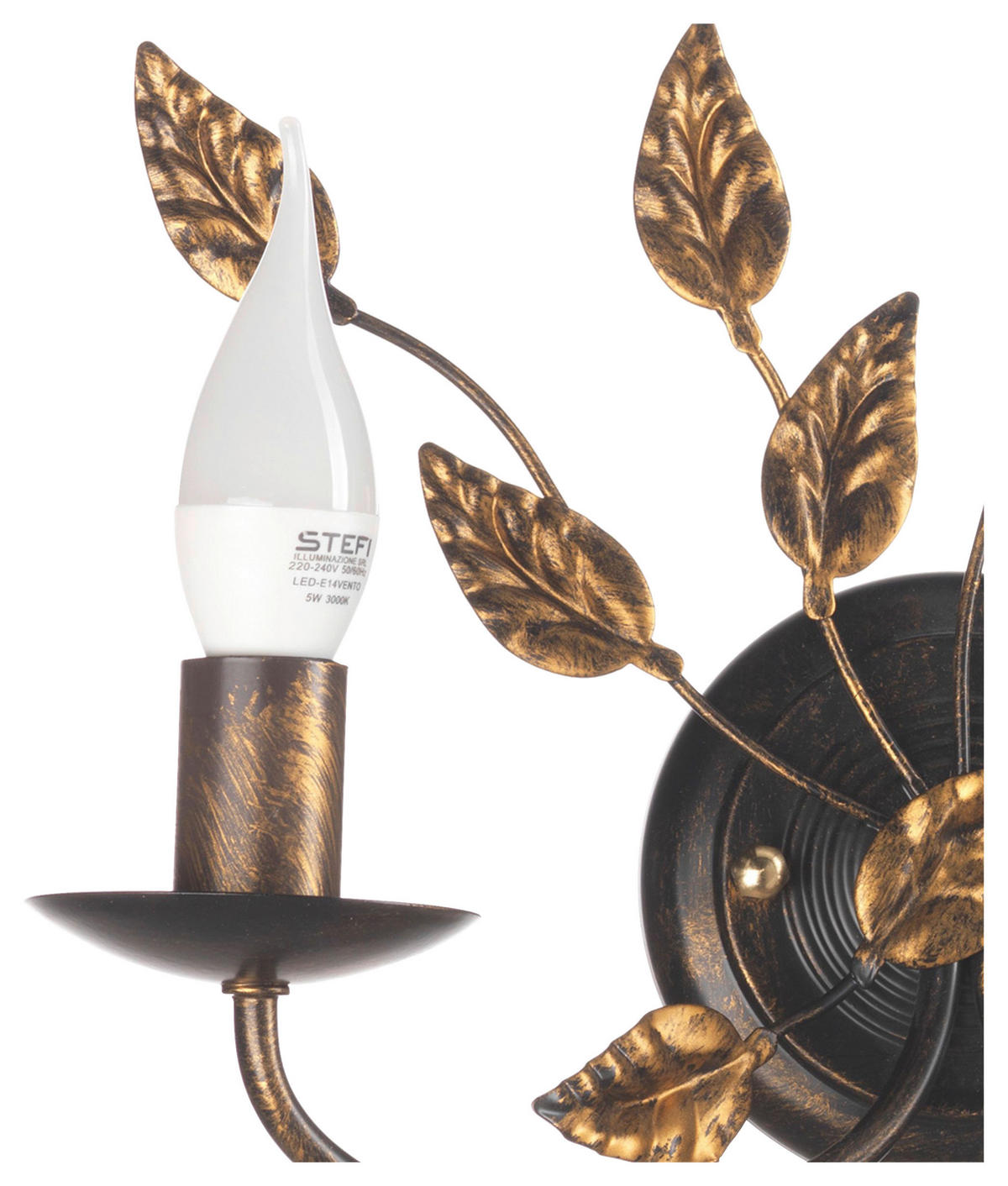 WANDLEUCHTE Collana 36/16/42 cm   - Bronzefarben, KONVENTIONELL, Metall (36/16/42cm)