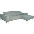 ECKSOFA  in Chenille Hellgrau  279/222 cm  - Hellgrau/Schwarz, KONVENTIONELL, Kunststoff/Textil (279/222cm) - Hom`in