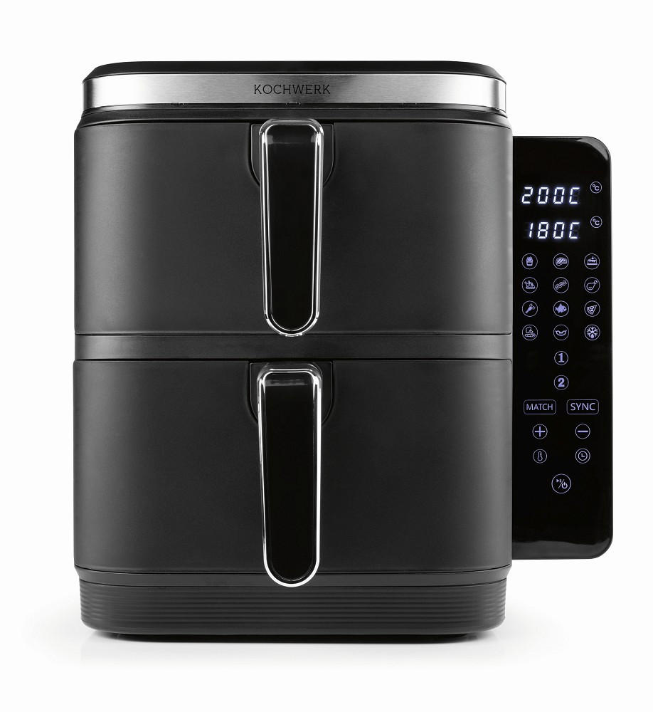 HEIßLUFTFRITTEUSE Kochwerk 10 L  - Schwarz, Basics, Kunststoff/Metall (38,7/31,9/30,3cm) - KOCHWERK