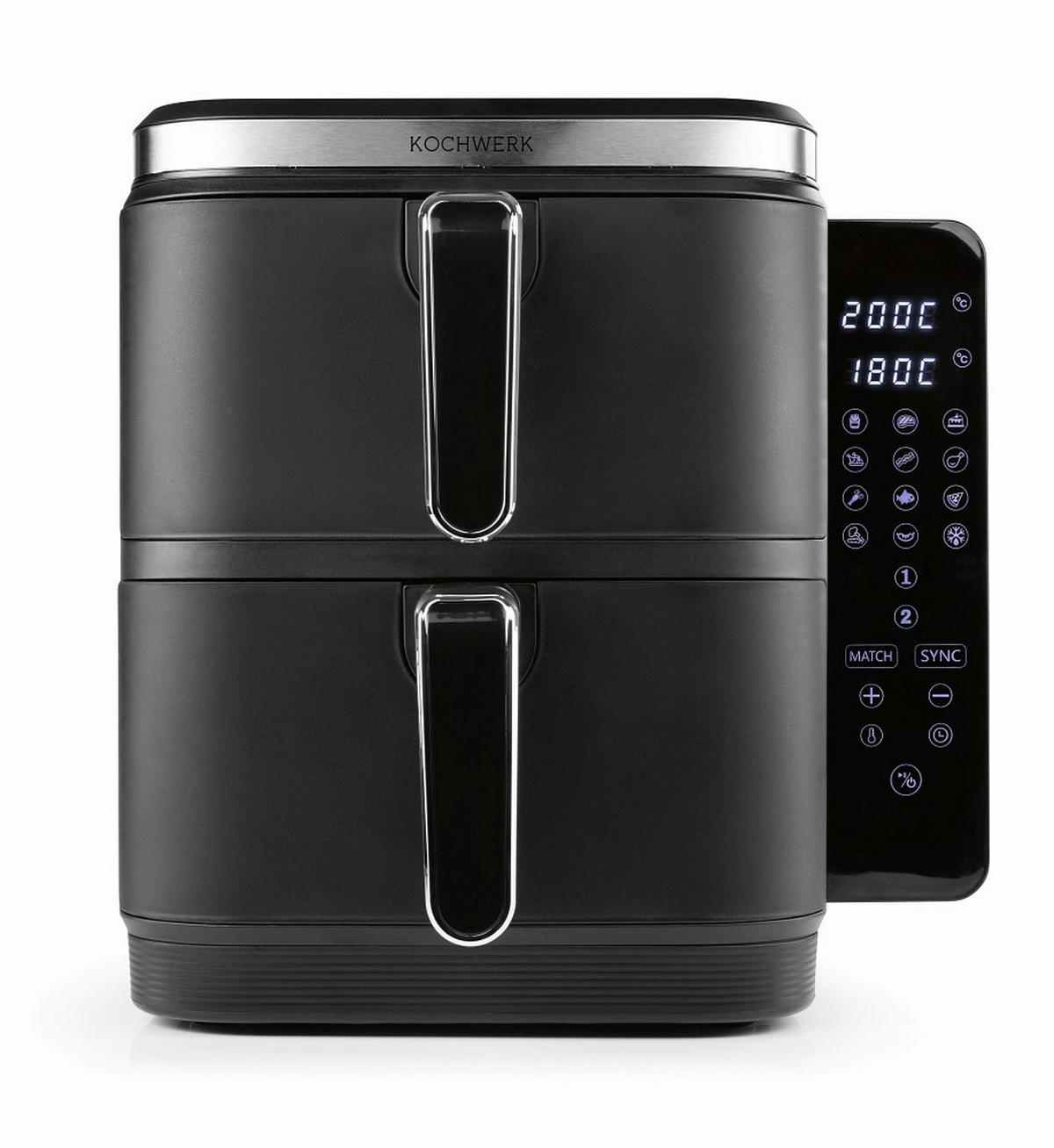 HEIßLUFTFRITTEUSE Kochwerk 10 L  - Schwarz, Basics, Kunststoff/Metall (38,7/31,9/30,3cm) - KOCHWERK