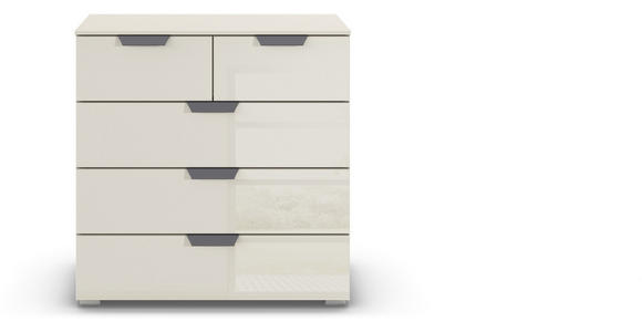 KOMMODE in 80/81/42 cm - Champagner/Dunkelgrau, Design, Glas/Holzwerkstoff (80/81/42cm) - Carryhome