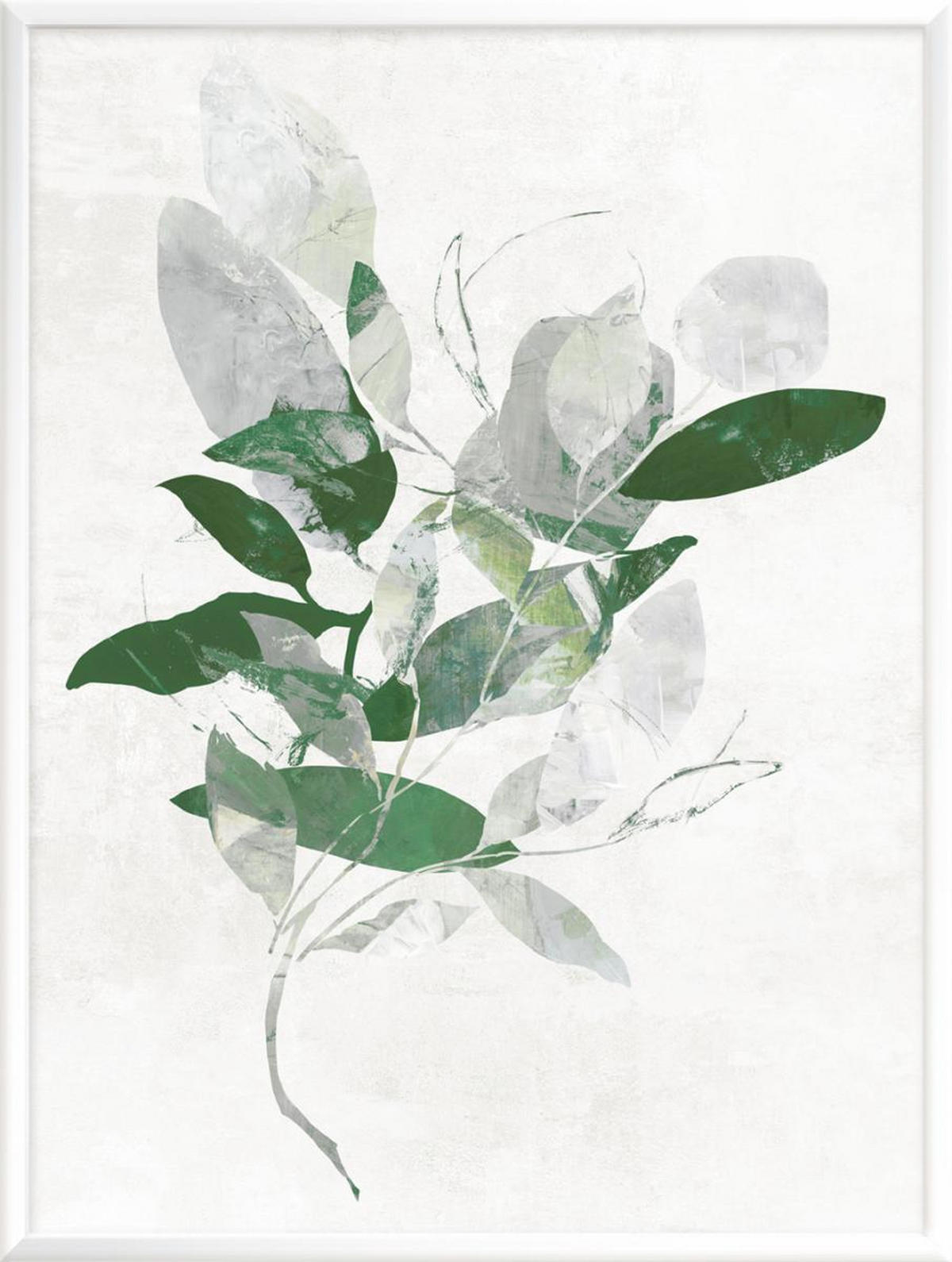 KUNSTDRUCK Stillleben, Blumen 30/40 cm  - Grün, Basics, Papier (30/40cm) - Monee