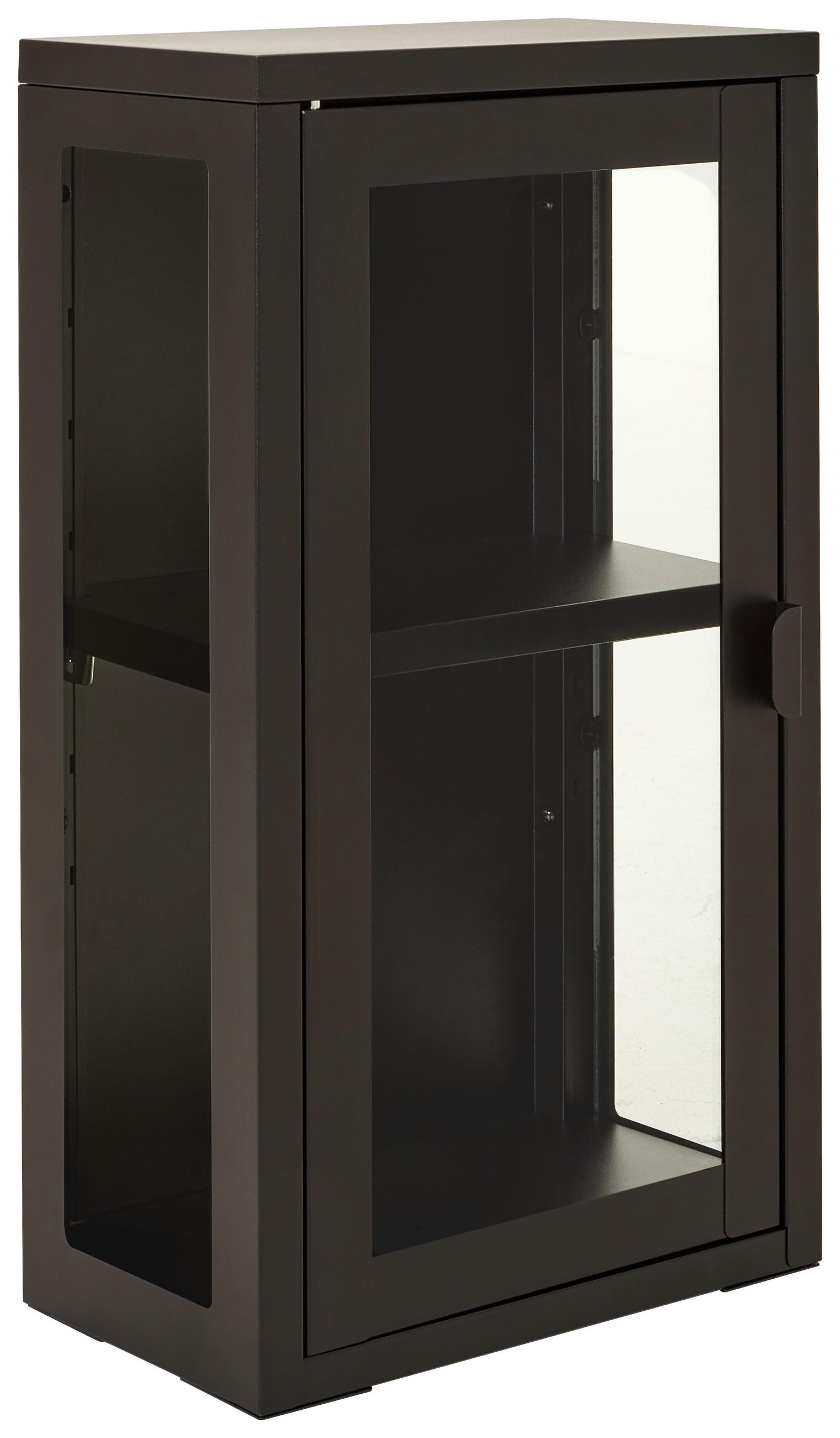 Xora Hängevitrine Schwarz 32x57x18 cm