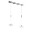 LED-HÄNGELEUCHTE 64/20/150 cm    - Chromfarben/Nickelfarben, Design, Glas/Metall (64/20/150cm) - Fischer & Honsel