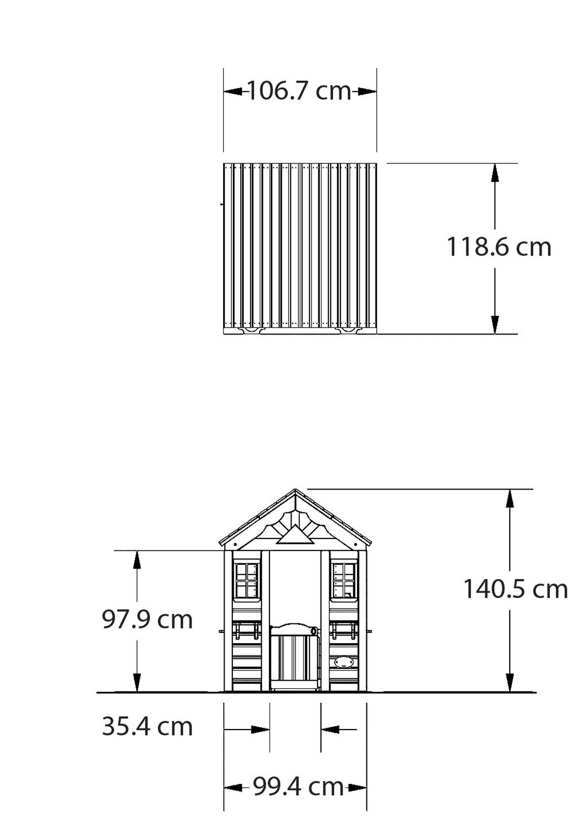 DOMČEK NA HRANIE - svetlohnedá, Modern, drevo (107/140/117cm)