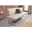 SITZBANK in Metall, Textil Creme, Schwarz  - Creme/Schwarz, Design, Textil/Metall (195/87/65cm) - Dieter Knoll