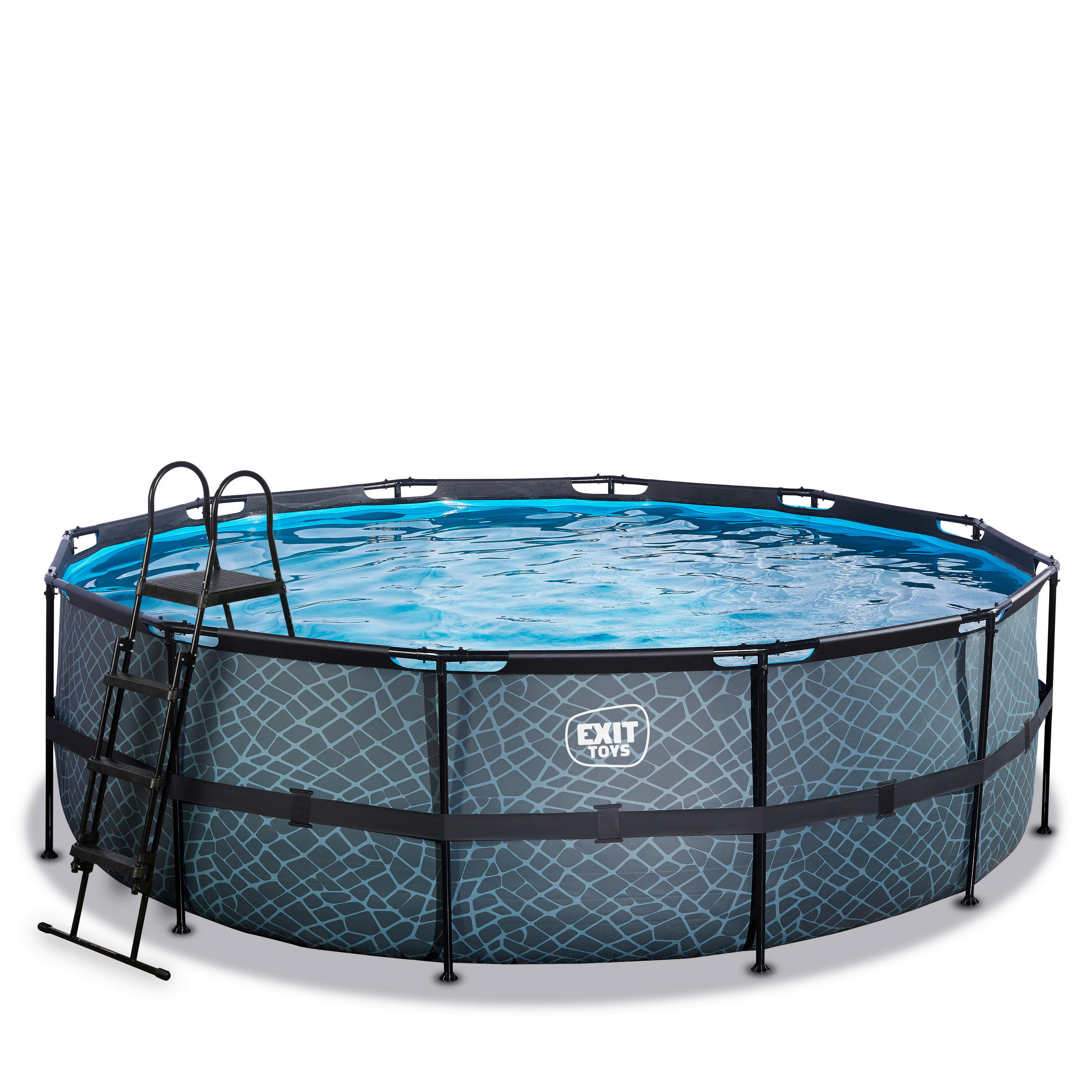 POOL-SET 450/122 cm  - Grau, KONVENTIONELL, Kunststoff (450/122cm) - EXIT Toys