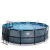 POOL SET 450/122 cm  - grå, Klassisk, plast (450/122cm) - EXIT Toys