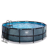 POOL SET 450/122 cm  - grå, Klassisk, plast (450/122cm) - EXIT Toys