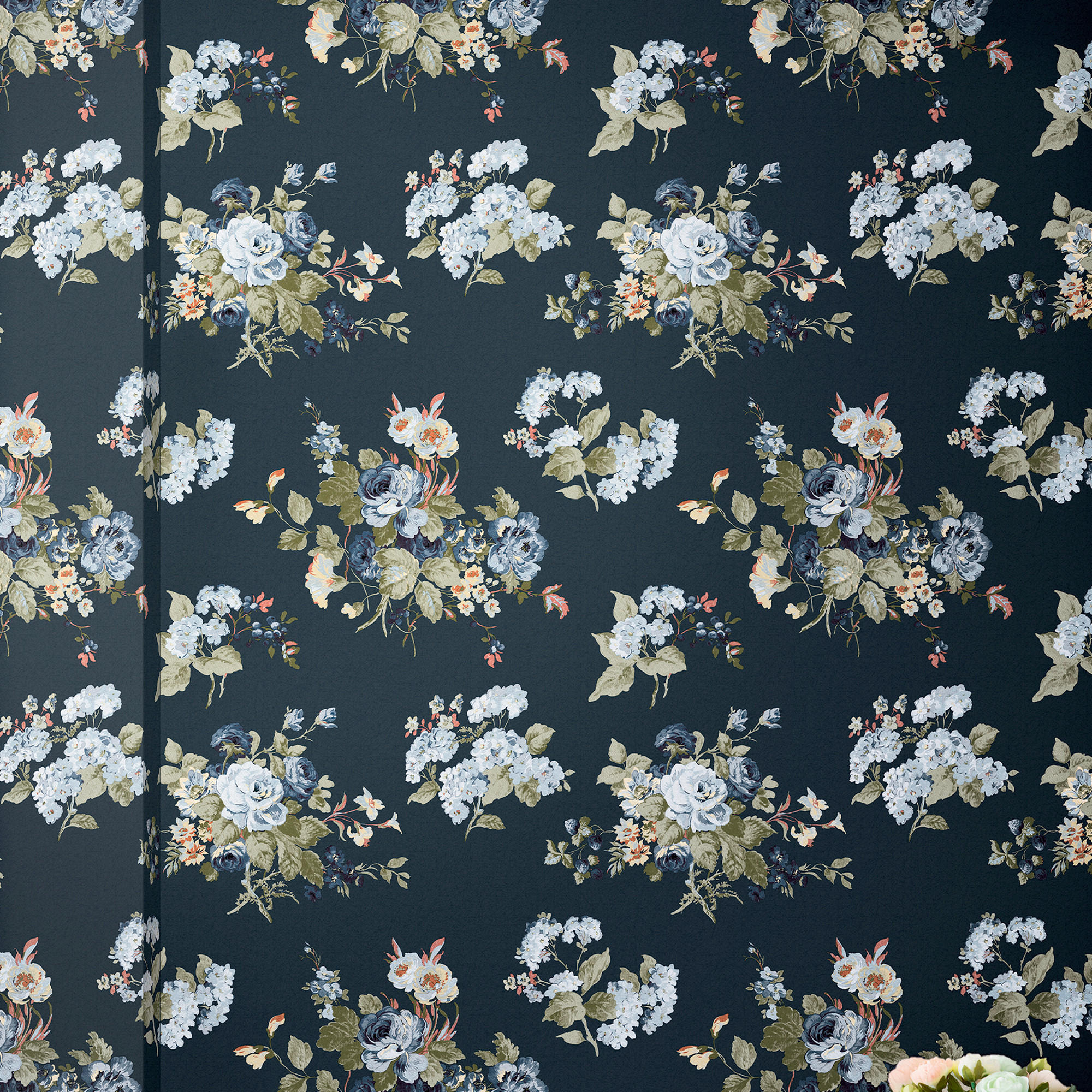 Xora Vliestapete Dunkelblau 52x1000 cm
