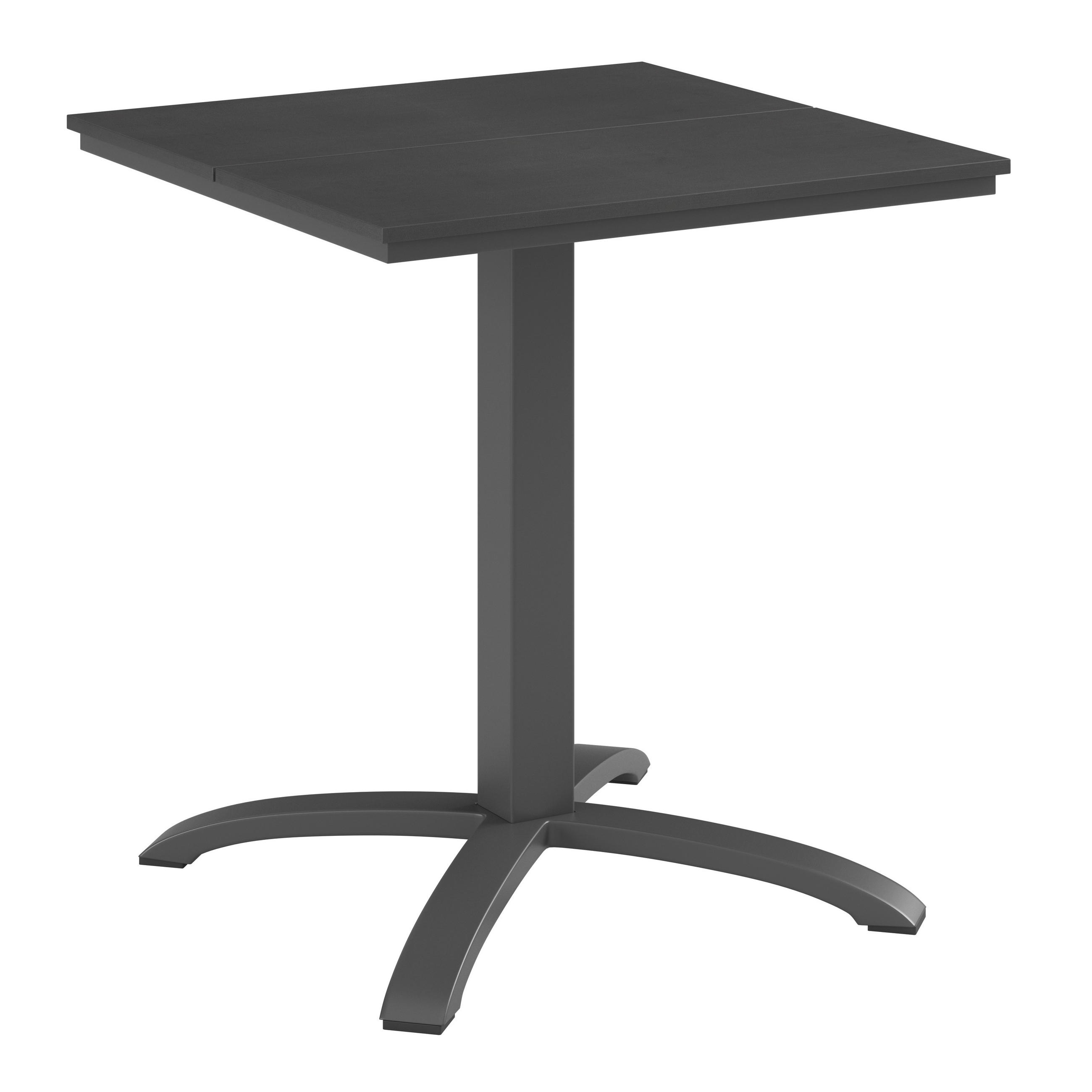 GARTENTISCH Metall, Kunststoff quadratisch  - Schwarz, MODERN, Kunststoff/Metall (70/72/70cm) - Ambia Garden