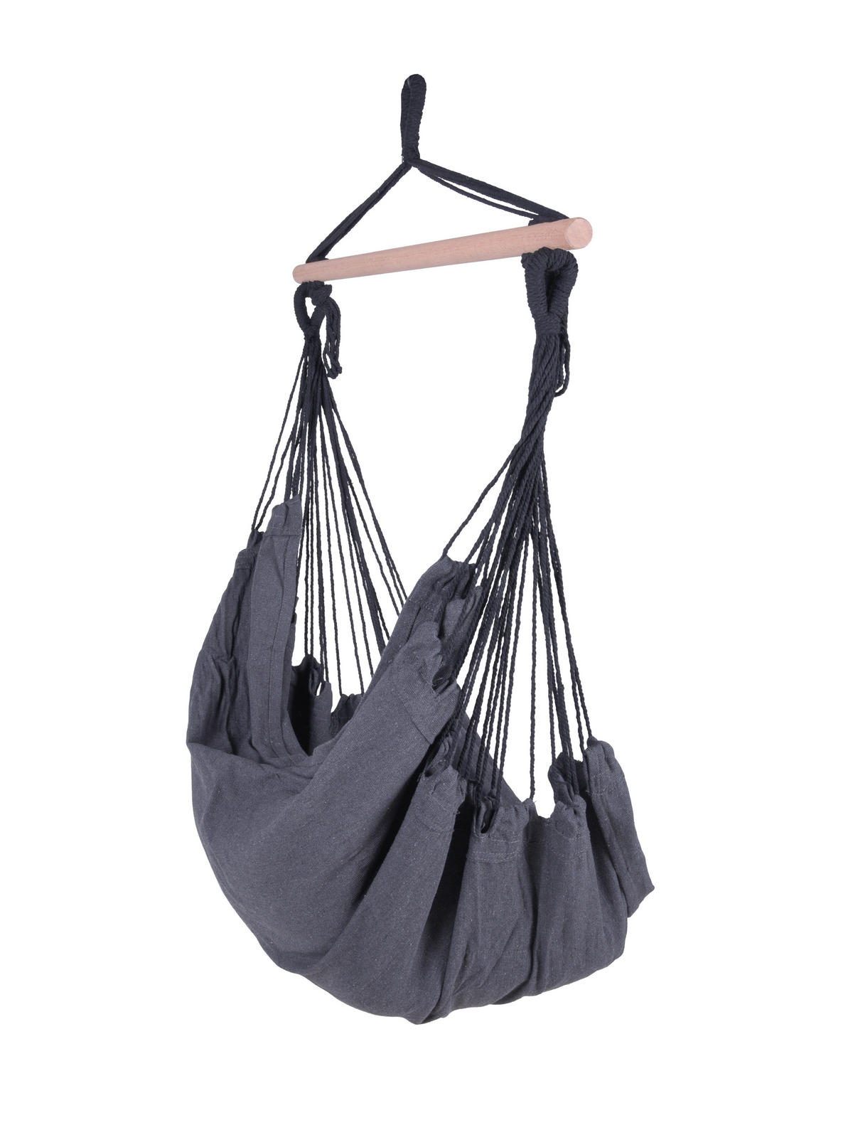 ZÁVĚSNÉ KŘESLO  - antracitová/světle hnědá, Trend, dřevo/textil (90/120/60cm) - Gardenson