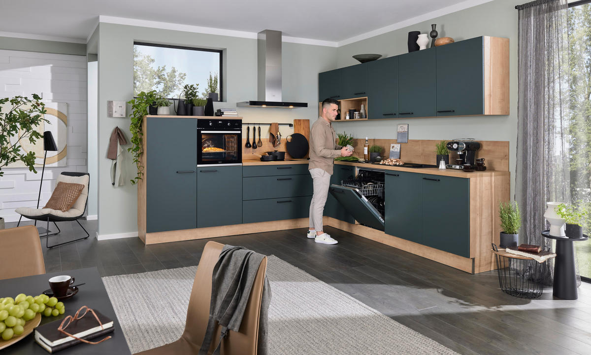 EINBAUKÜCHE   - Eichefarben, Design, Holzwerkstoff - Nolte Küchen