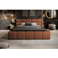 POLSTERBETT inkl. Bettkasten Lattenrost, Bettkasten Terracotta 140/200 cm  - Terracotta/Schwarz, Design, Holz/Kunststoff (140/200cm) - Esposa