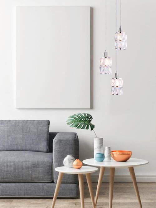 LAMPĂ SUSPENDATĂ 25/120 cm  - străveziu/culoare crom, Lifestyle, sticlă/metal (25/120cm) - Globo