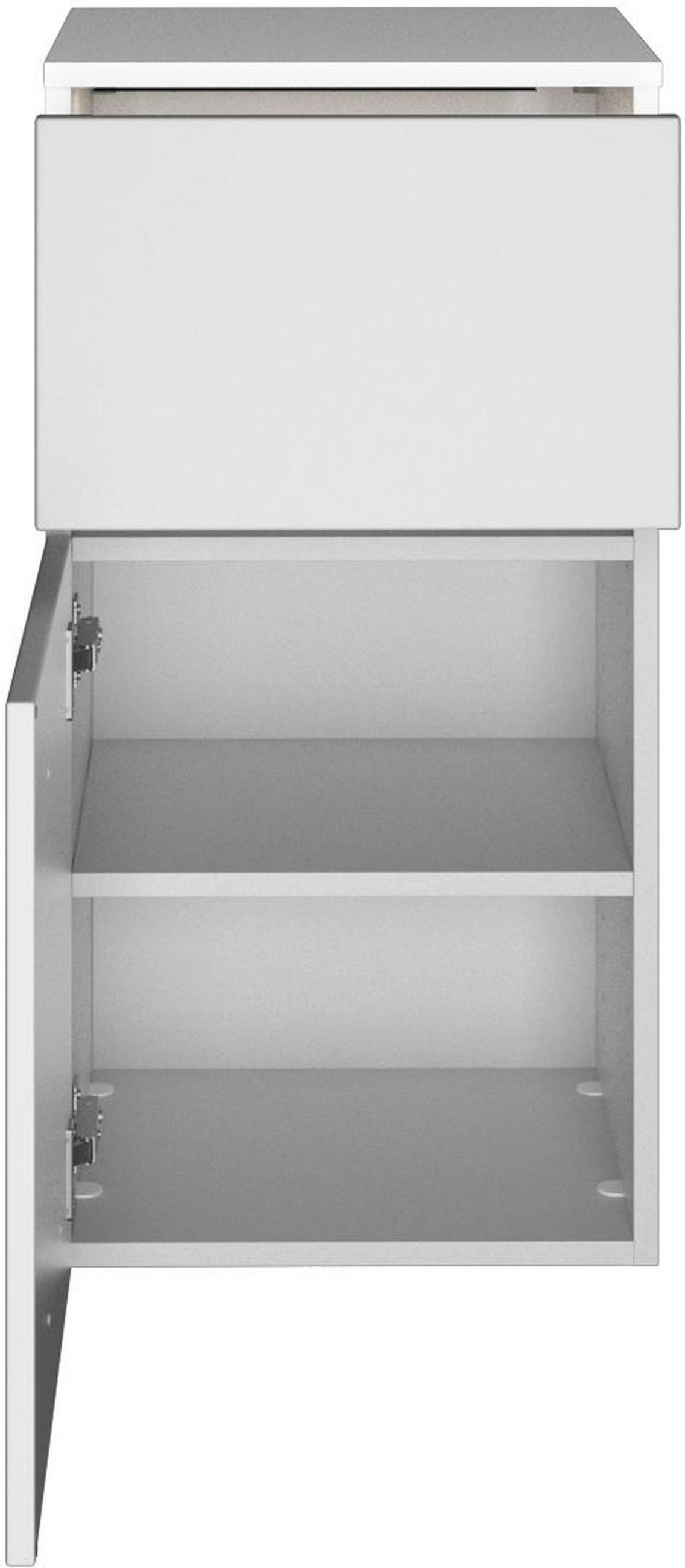 UNTERSCHRANK 40/79/35 cm   - Silberfarben/Weiß, Design, Holzwerkstoff/Kunststoff (40/79/35cm) - Held