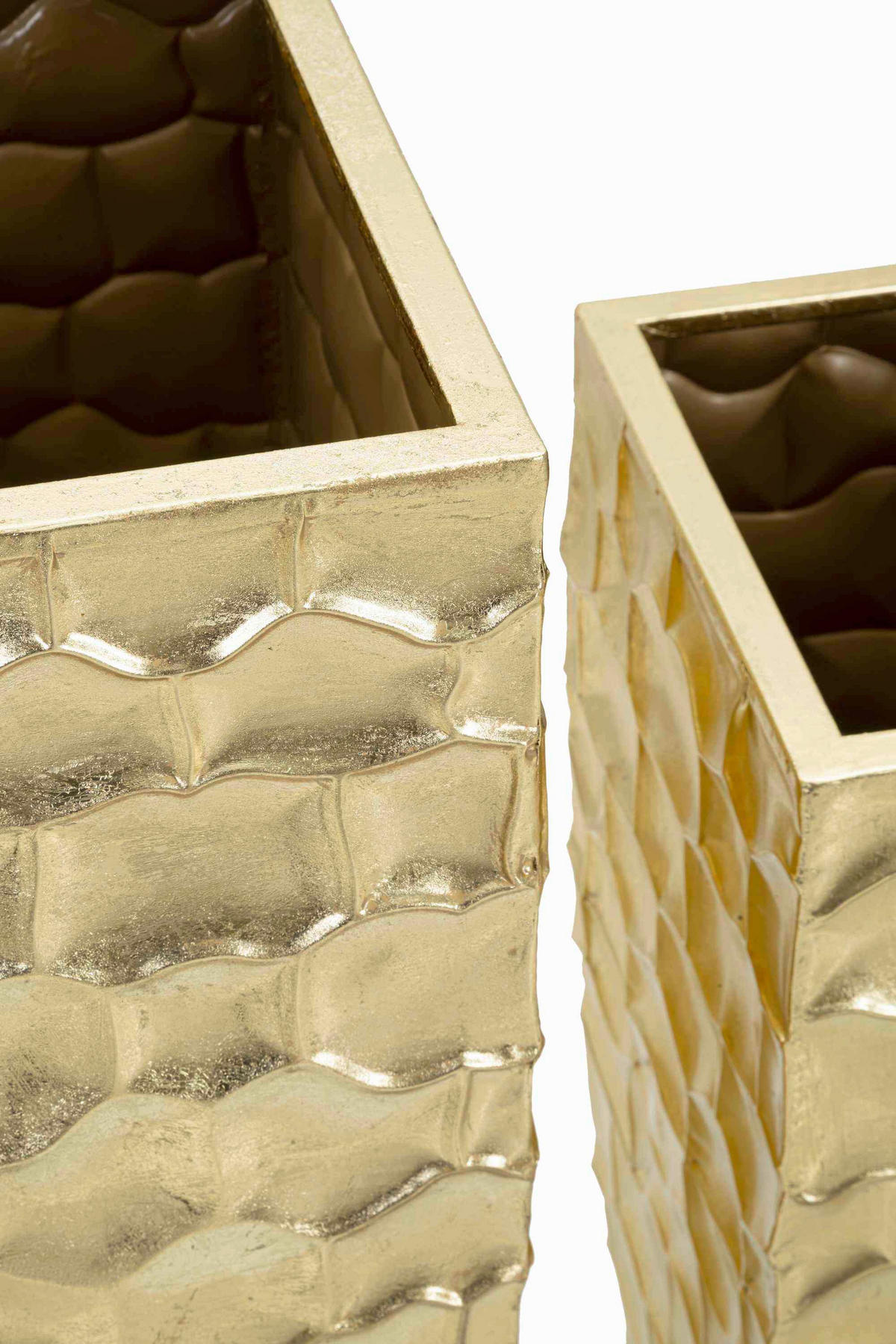 Vase Goldely Set 3  - Goldfarben, Basics, Metall (38/94/38cm)