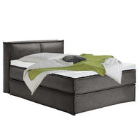 BOXSPRINGBETT 140/220 cm  in Anthrazit  - Anthrazit/Schwarz, Design, Textil (140/220cm) - home24