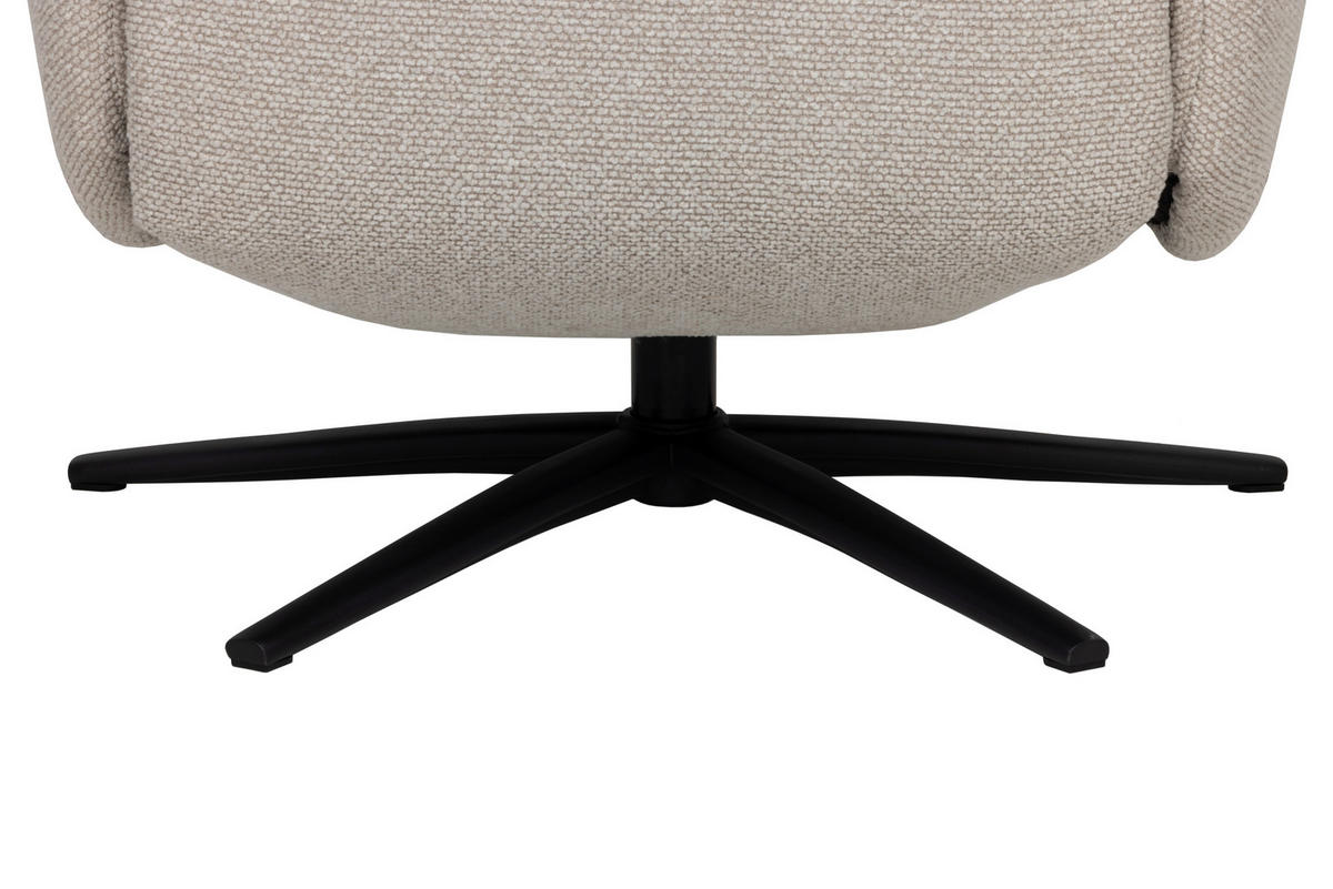 RELAXSESSEL Webstoff    - Beige/Schwarz, Design, Holz/Textil (77/112/86cm) - Livetastic