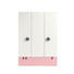 BABYKLEIDERSCHRANK Now! Minimo Hellrosa, Weiß - Hellrosa/Rot, Basics, Holzwerkstoff (135/192/53,1cm) - Hülsta - Now