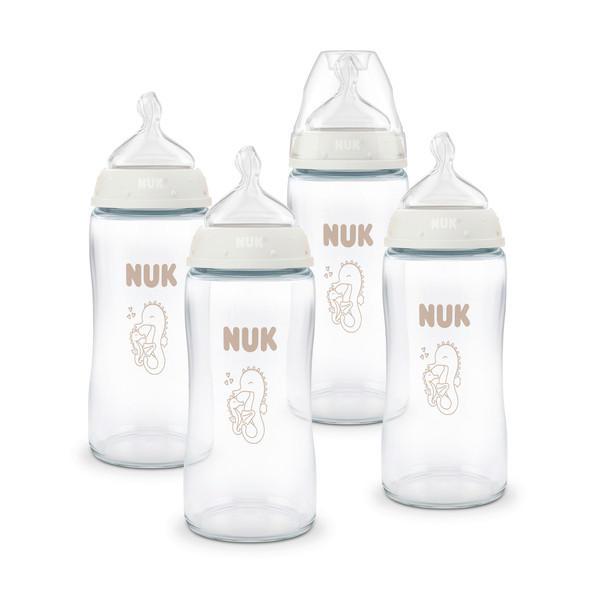 FLÄSCHCHENSET First Choice 4-teilig  - Beige, Basics, Glas (22,3/35,2/9,3cm) - NUK