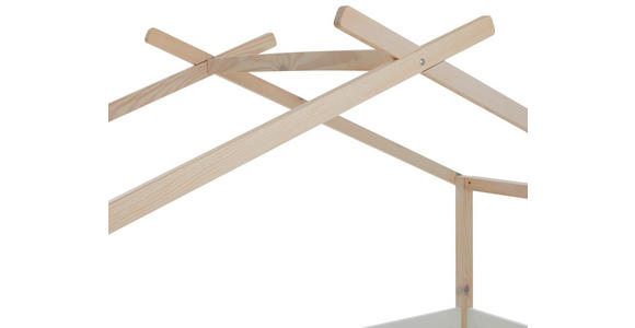 HAUSBETT 90/200 cm  - Schwarz/Weiß, Design, Holz/Holzwerkstoff (90/200cm) - Xora