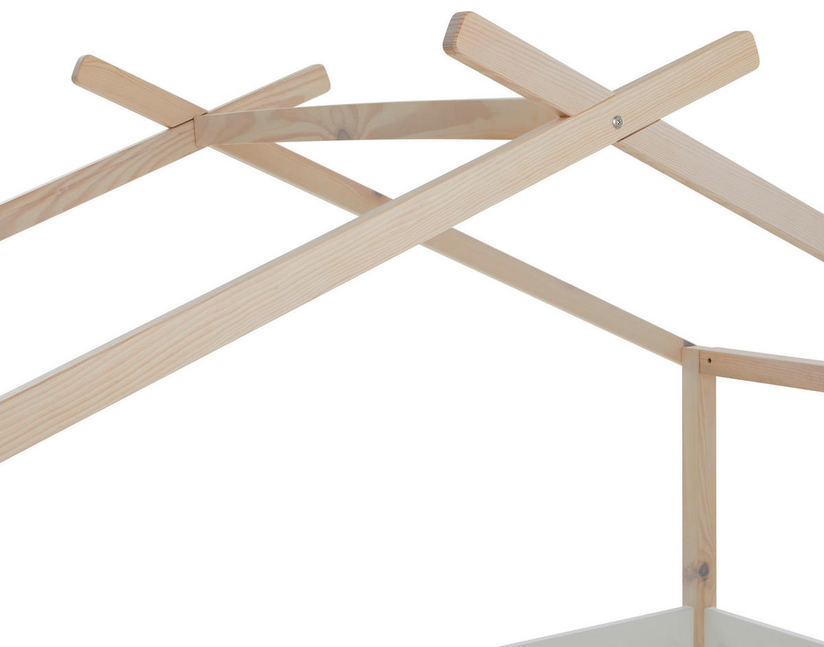 HAUSBETT Leiter, Rollrost 90/200 cm  - Schwarz/Weiß, Design, Holz/Holzwerkstoff (90/200cm) - Xora