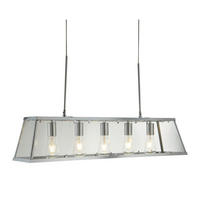 HÄNGELEUCHTE Voyager   - Chromfarben, MODERN, Glas/Metall (90/100/20cm) - Searchlight