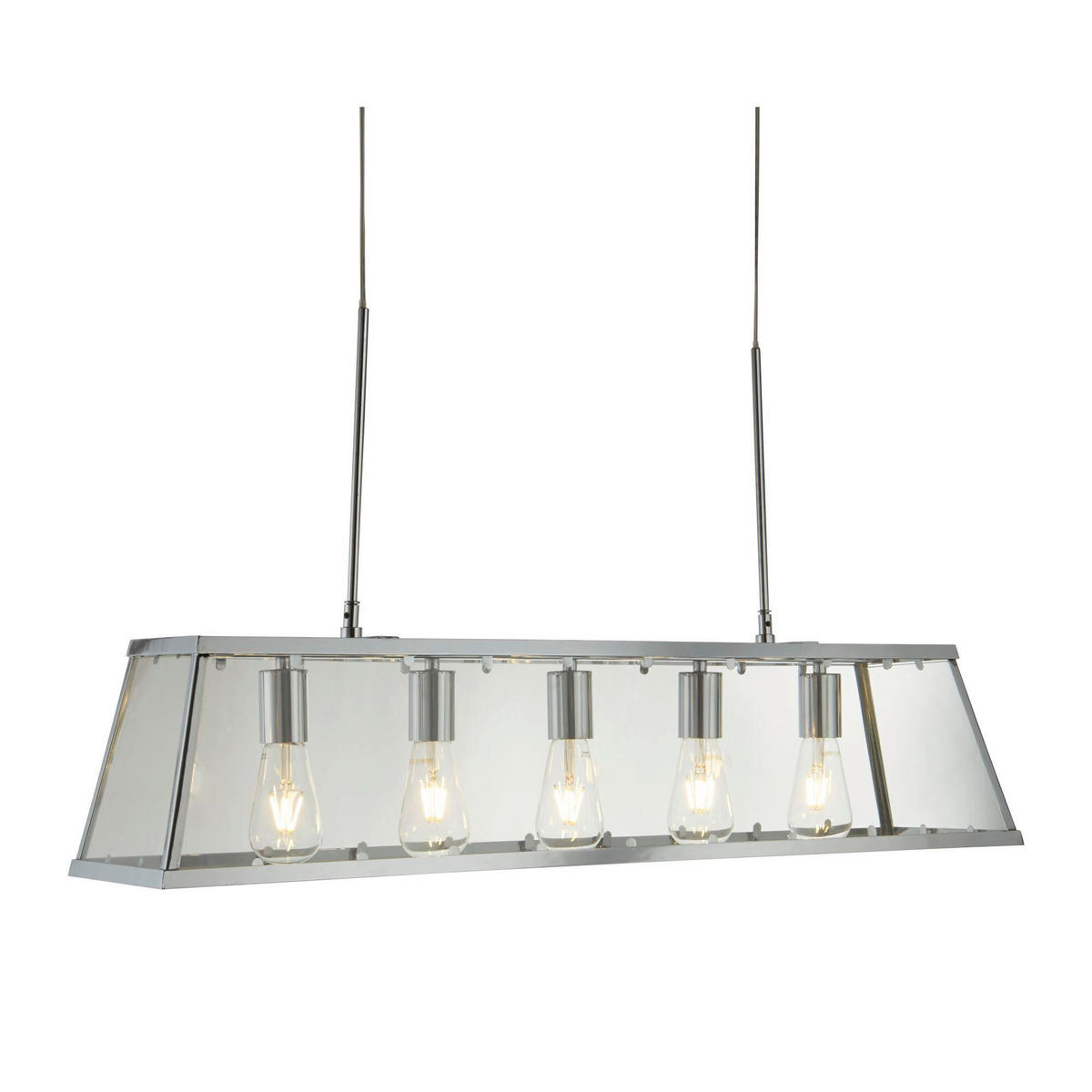 HÄNGELEUCHTE Voyager   - Chromfarben, MODERN, Glas/Metall (90/100/20cm) - Searchlight