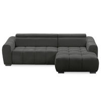 ECKSOFA  Webstoff Schwarz  - Schwarz, Design, Kunststoff/Textil (274/177cm) - Livetastic