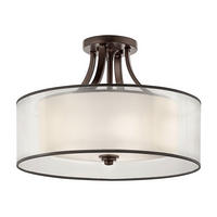 DECKENLEUCHTE  50.8/33.7 cm    - Bronzefarben, Konventionell, Glas/Metall (50.8/33.7cm) - Elstead Lighting