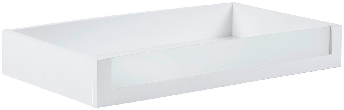 SCHUBLADE 83/12/45 cm   - Weiß, Glas/Holzwerkstoff (83/12/45cm) - Hom`in