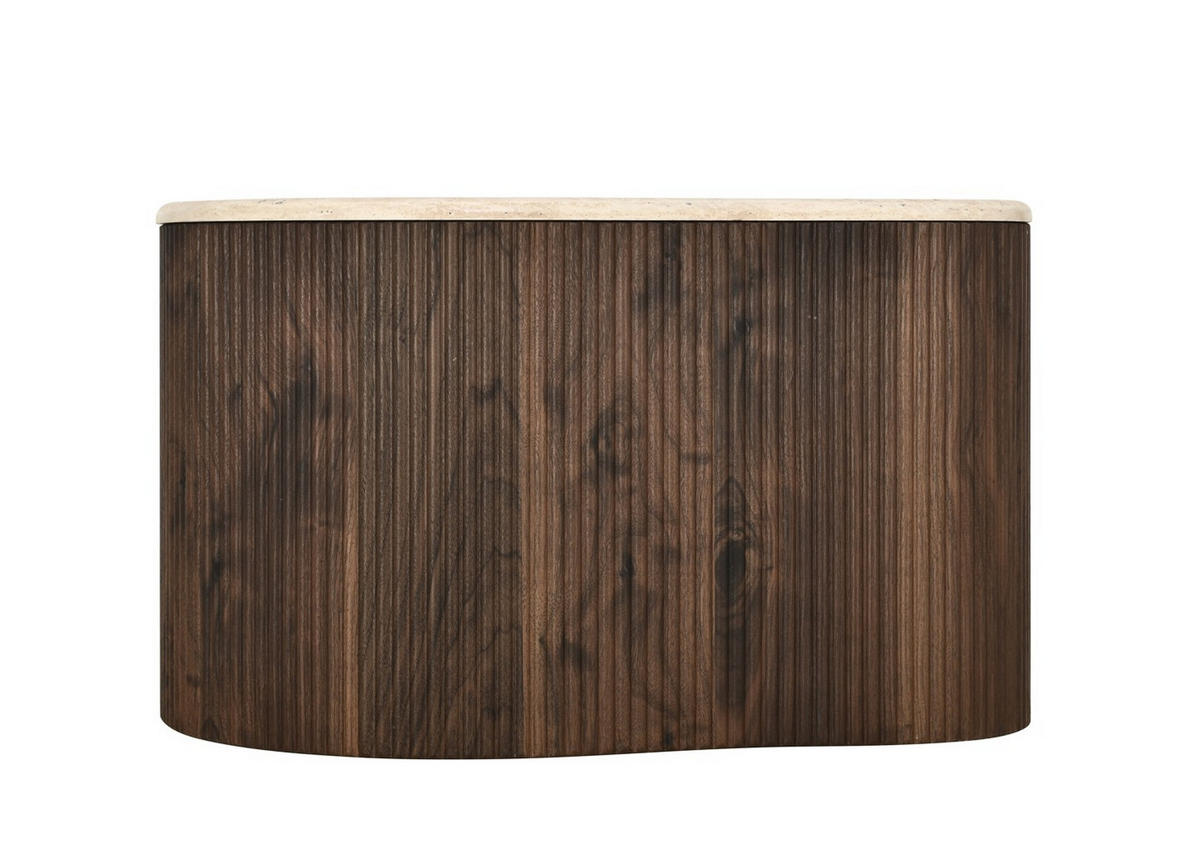 COUCHTISCH 64/45/38 cm Freiform Kaschmir  - Kaschmir/Walnussfarben, Design, Holzwerkstoff (64/45/38cm) - MID.YOU