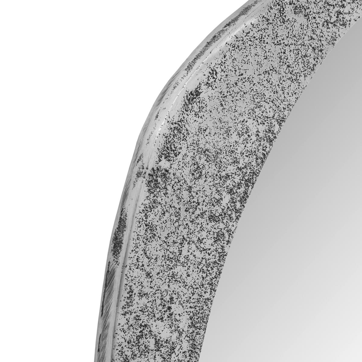 WANDSPIEGEL 88/90/4 cm    in wellenförmig  - Silberfarben, KONVENTIONELL, Glas/Metall (88/90/4cm)