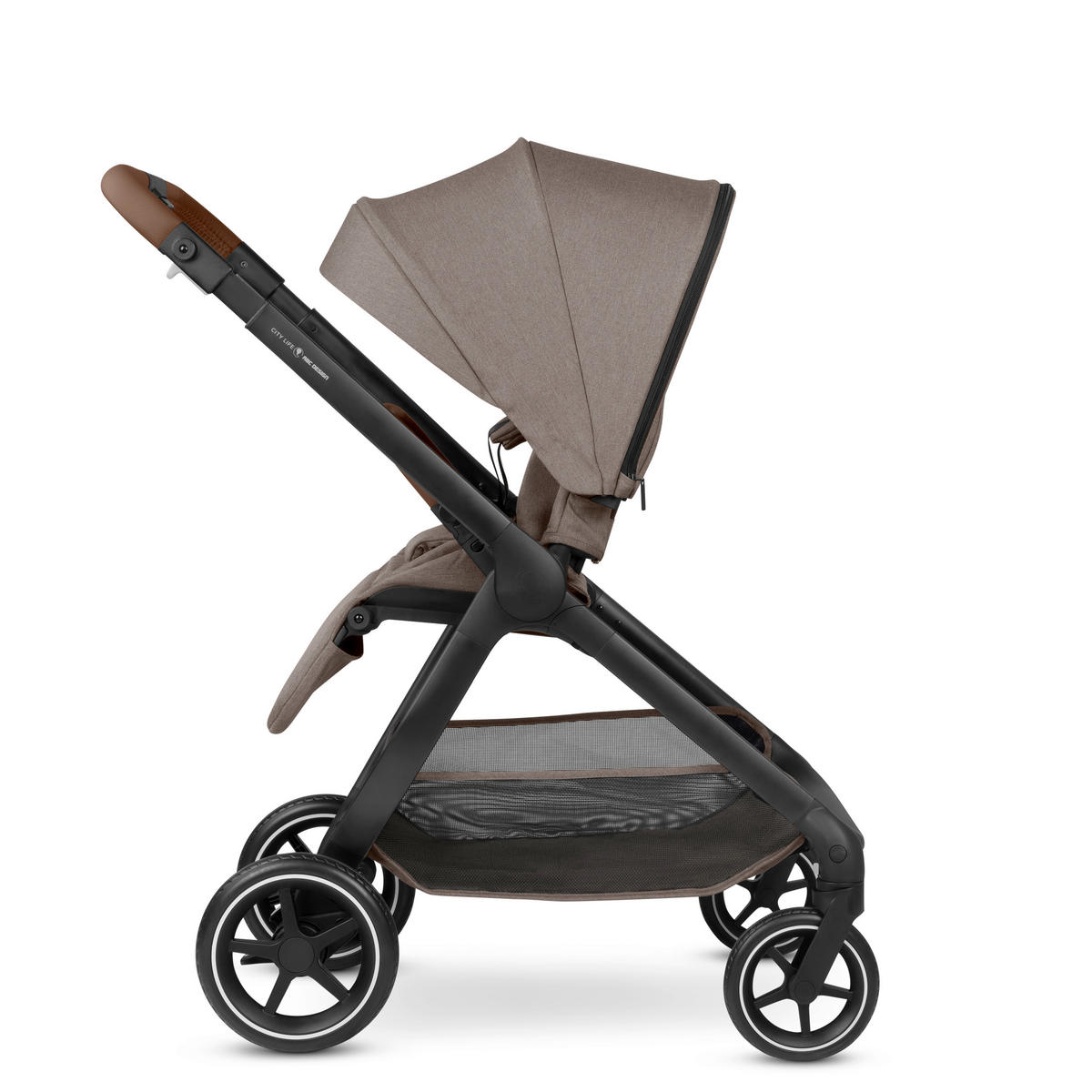 KINDERWAGENSET City Life 3in1 Set Calla  - Schwarz/Cappuccino, Basics, Textil/Metall (82/52/107.5cm) - ABC Design