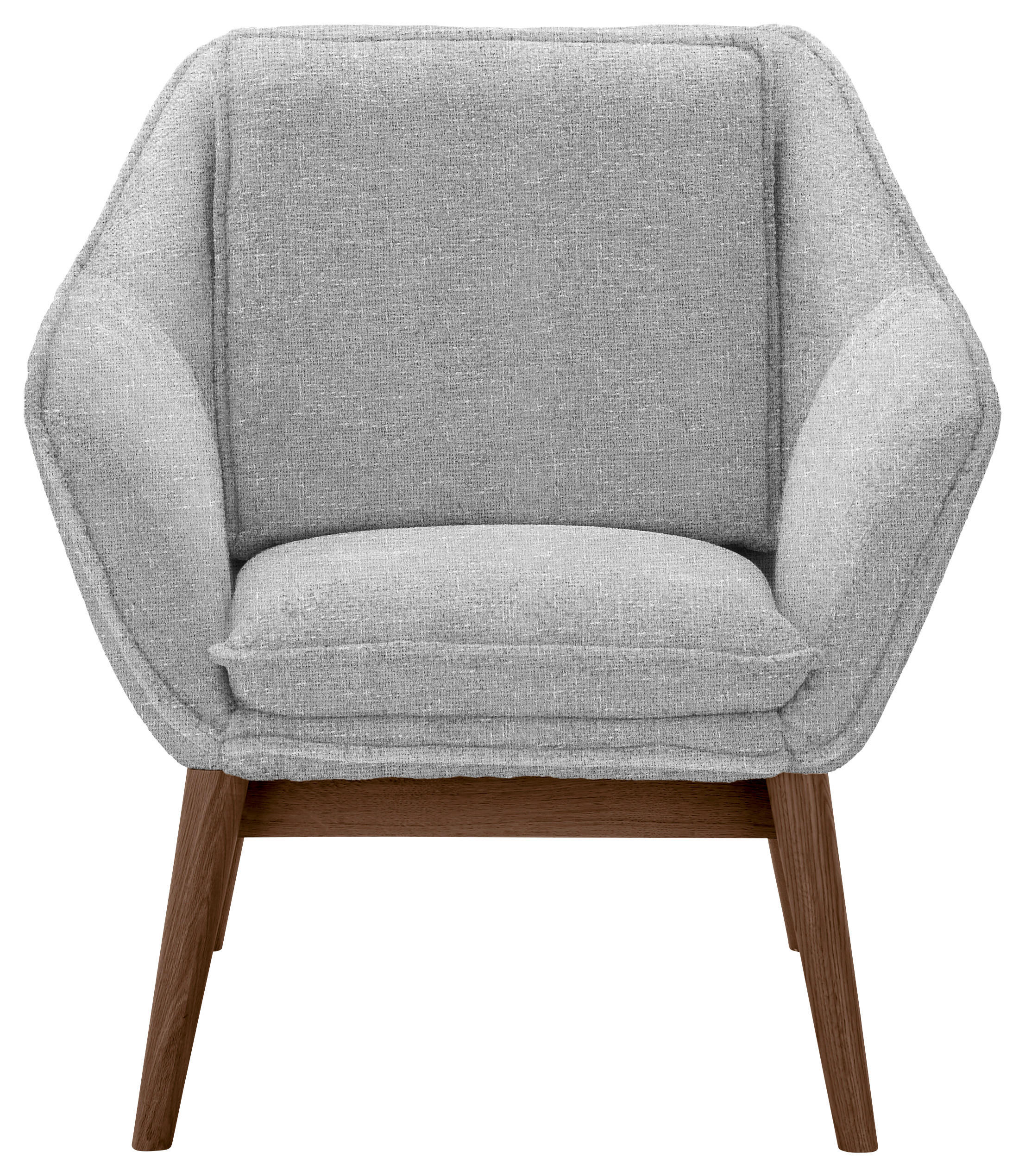SESSEL in Chenille Grau  - Dunkelbraun/Grau, KONVENTIONELL, Holz/Textil (77/90/85cm) - SetOne by Musterring